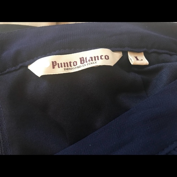 One of a kind pleated Punto Blanco blue skirt - Picture 2 of 3